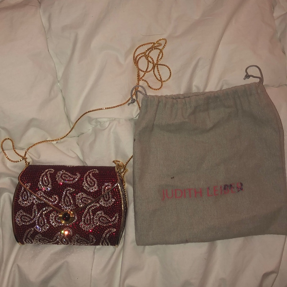 Paisley Jewel Swarovski Crystal Paisley Minaudiere Clutch Judith Leiber